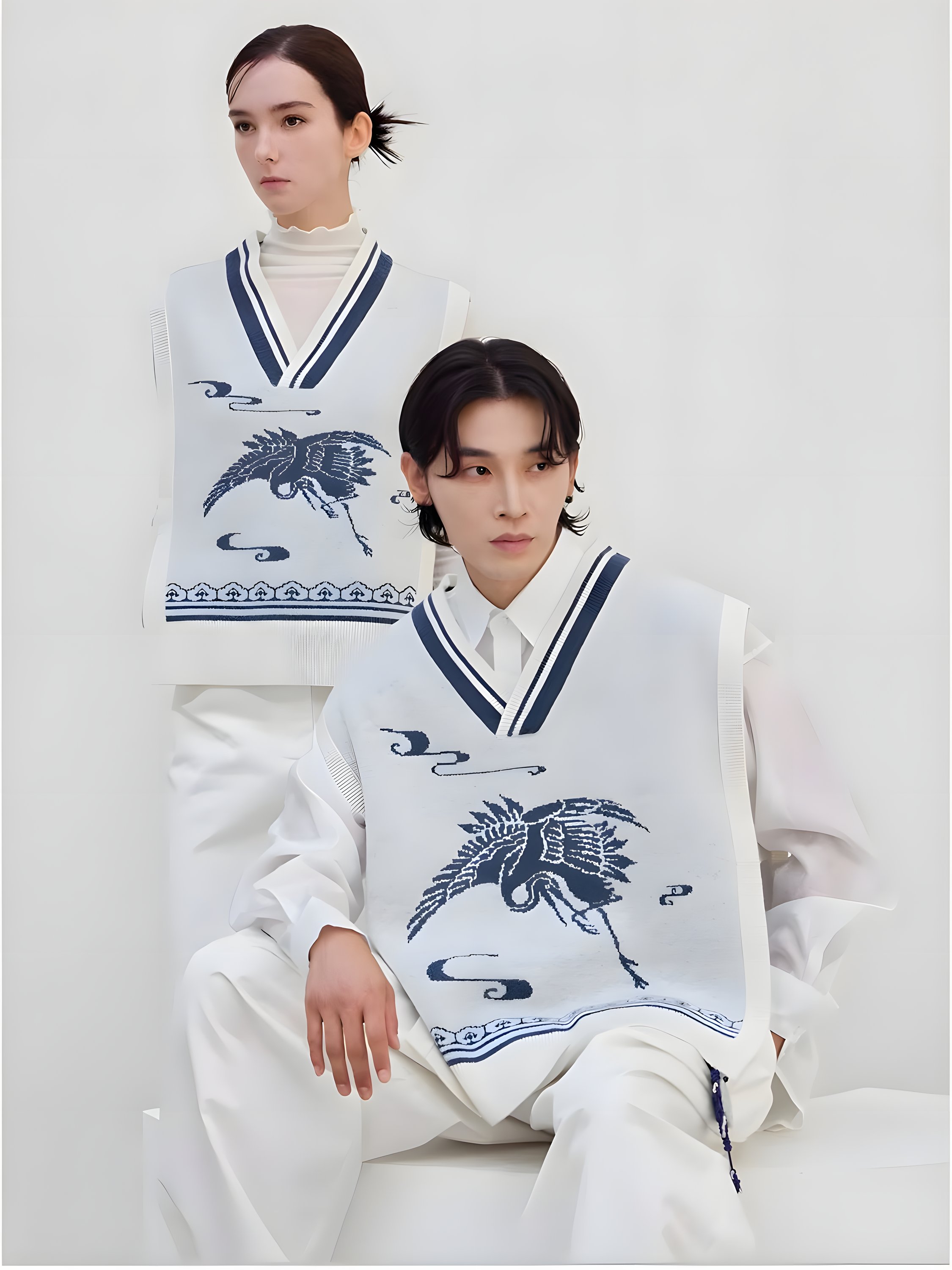 The Cheonghwa Knit Baeja (White)