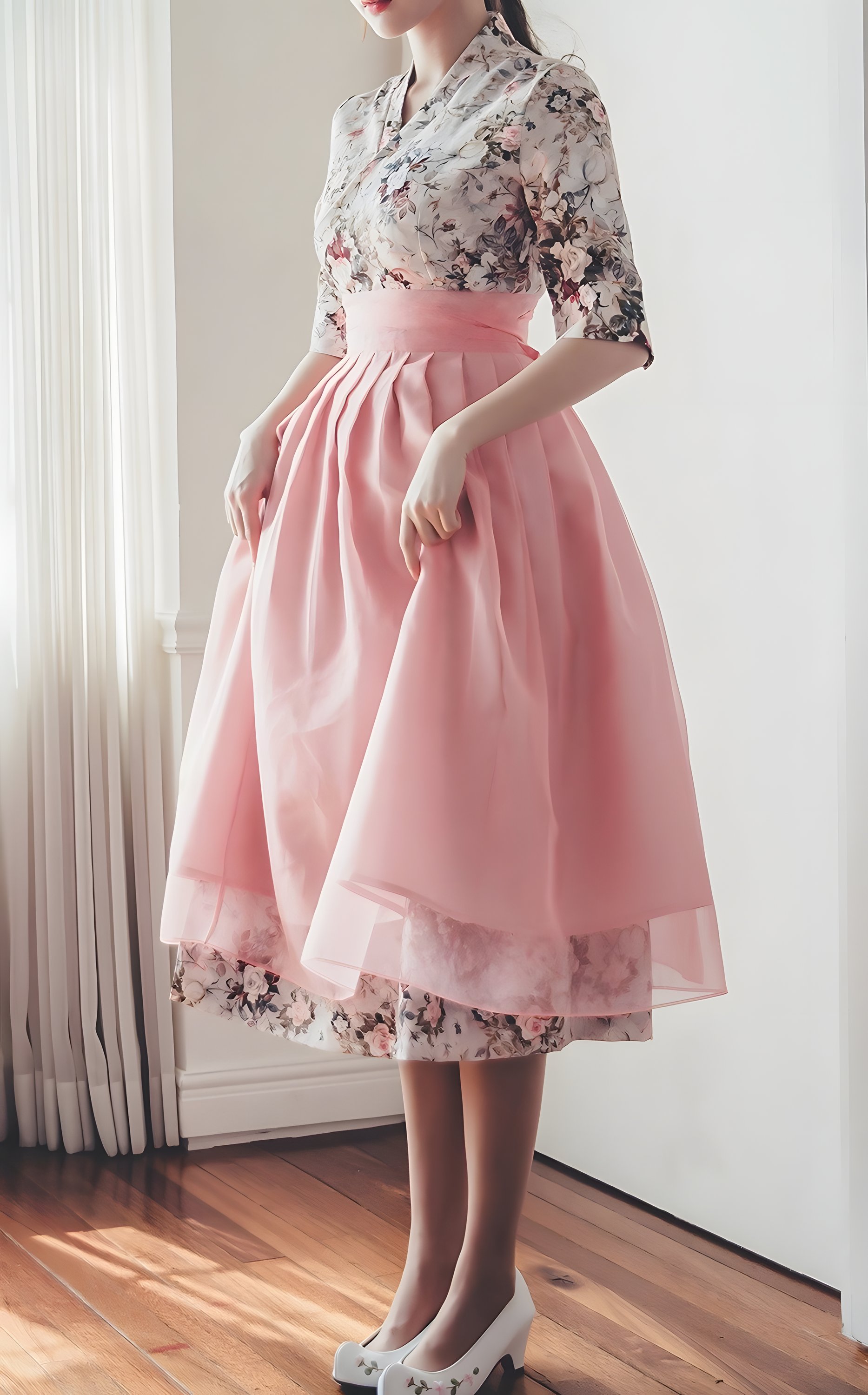 The Mulmosi Wrap Chima (Peach)