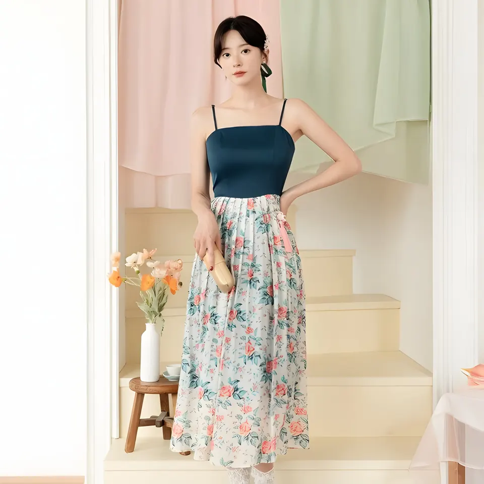 The Hwawol Rose Garden Dress, dress from the collection, product photograph
