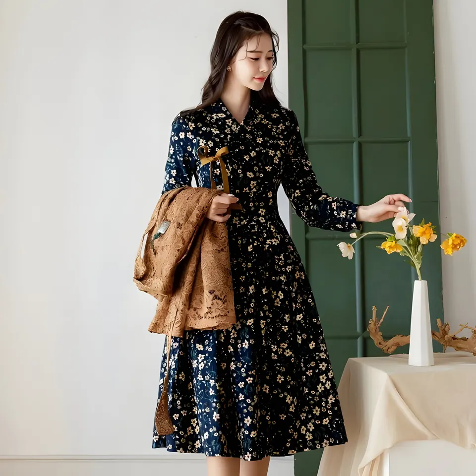 The Pogeun Fleece Cheollik, dress from the collection, product photograph