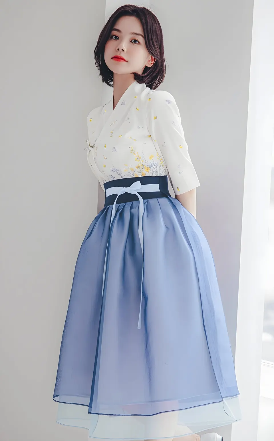 The Gureum Wrap Chima (Navy), skirt from the collection, product photograph