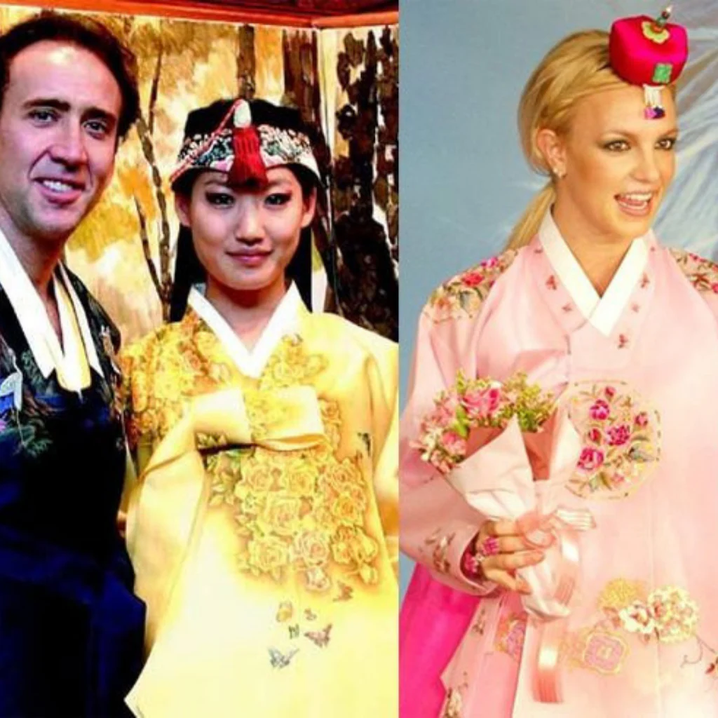Chuseok silk hanbok
